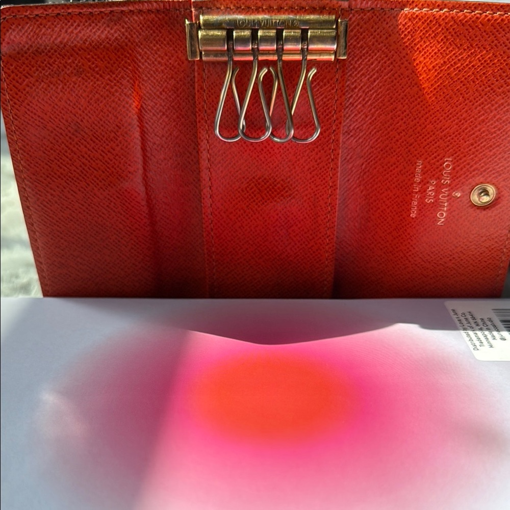 Louis Vuitton Brown and Orange Key Holder with Monogram - Picture 6 of 6